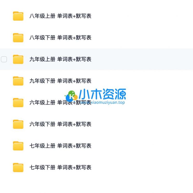 沪教牛津版五四制初中英语六七八九年级单词默写表词汇电子版-小木资源-k12教育