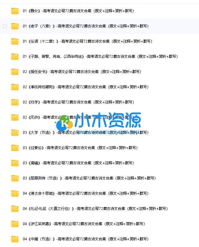 图片[1]-高考语文复习长难古诗文言文