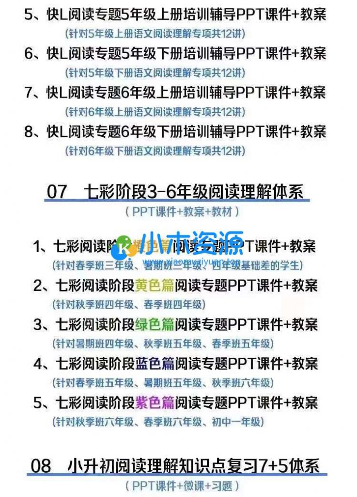 图片[3]-语文阅读理解专项合集（含多套视频教案课件习题）