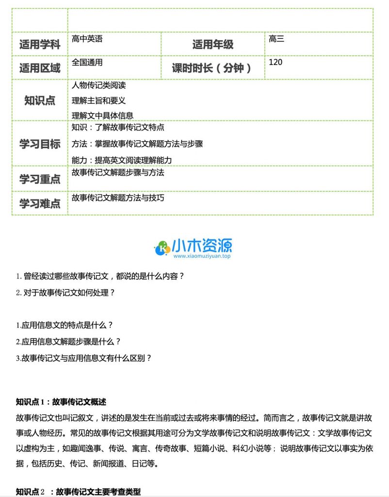 图片[2]-高中英语阅读理解解题技巧和方法及训练（教师版+学生版）