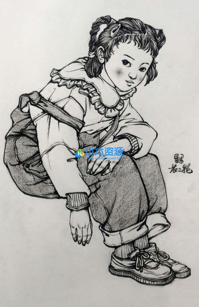 图片[2]-中高考花二轮线描速写钢笔碳素笔线稿联考素描临摹绘画入门