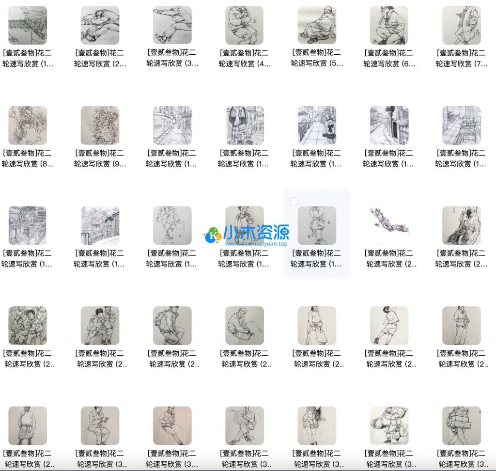 图片[3]-中高考花二轮线描速写钢笔碳素笔线稿联考素描临摹绘画入门