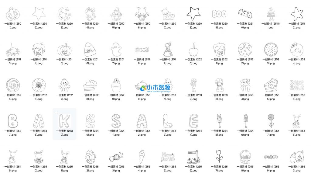 图片[2]-卡通幼儿园儿童手绘黑白线描线稿电子版(5000张)